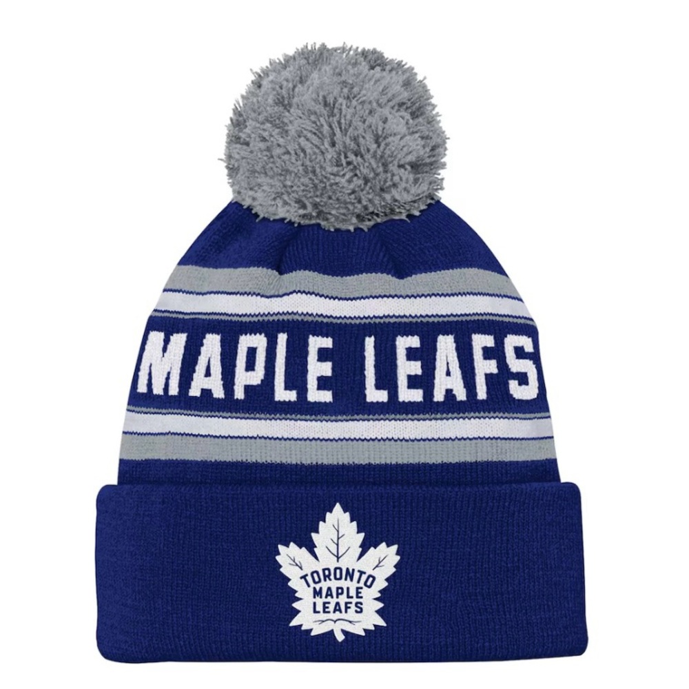 Toronto Maple Leafs Youth Jacquard Cuffed Knit Hat